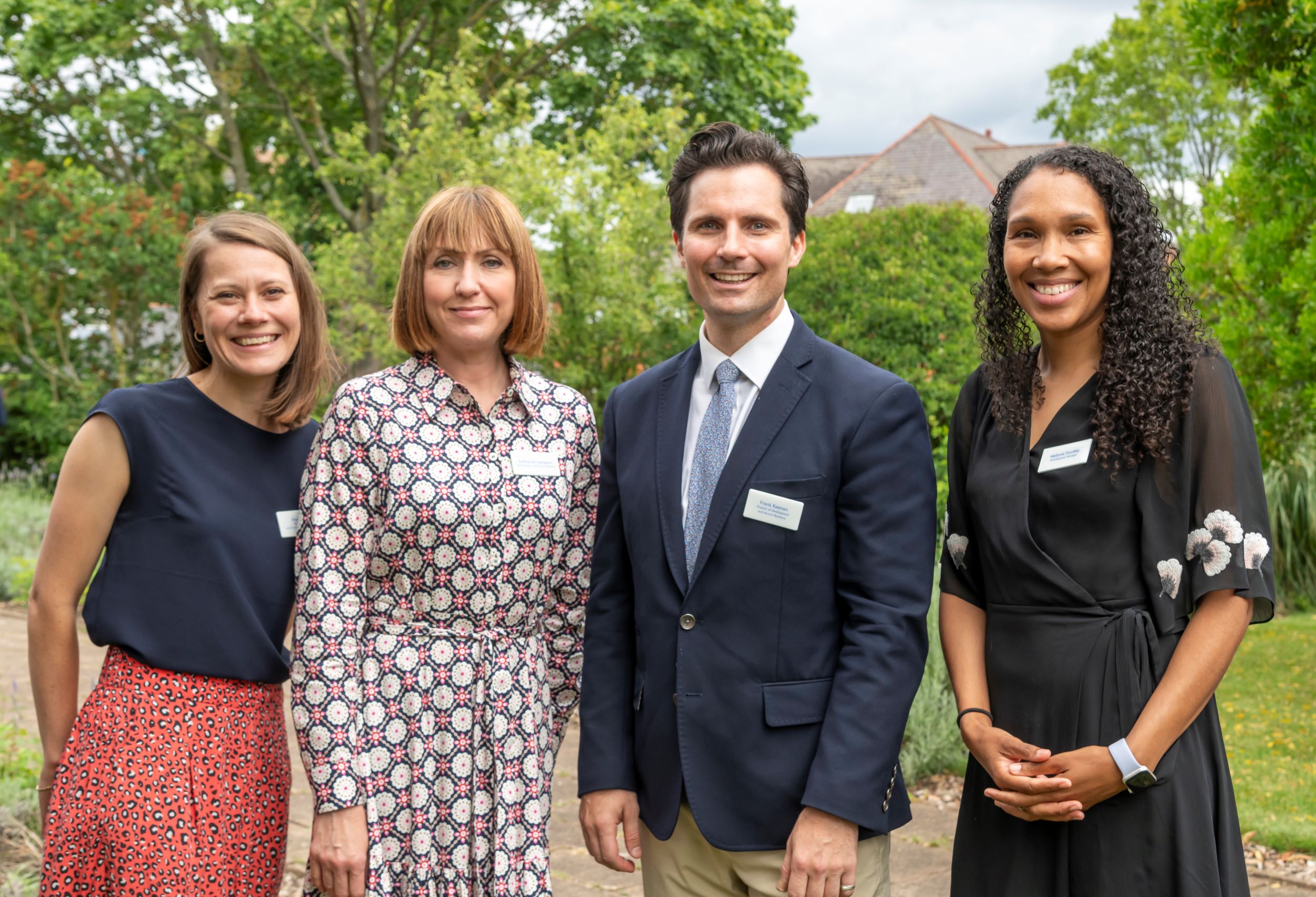 The Development and Alumni Team: L-R Alex, Katharine, Frank, Melanie