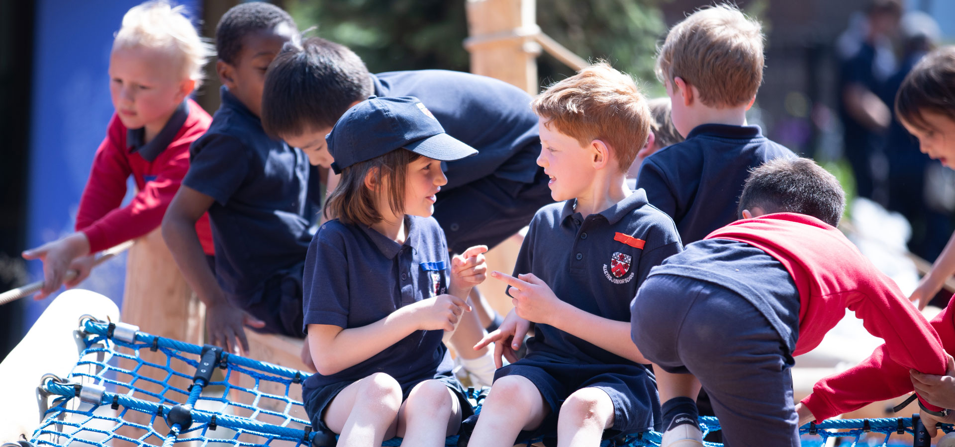 Outdoor learning in the junior school.